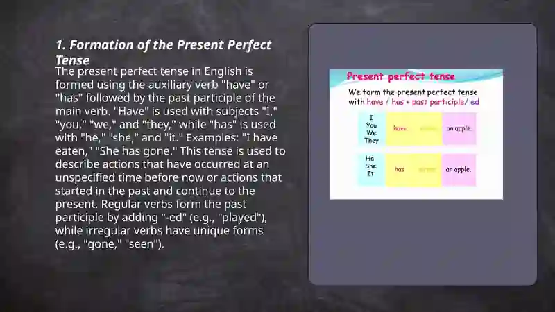 Present Perfect Tense 3