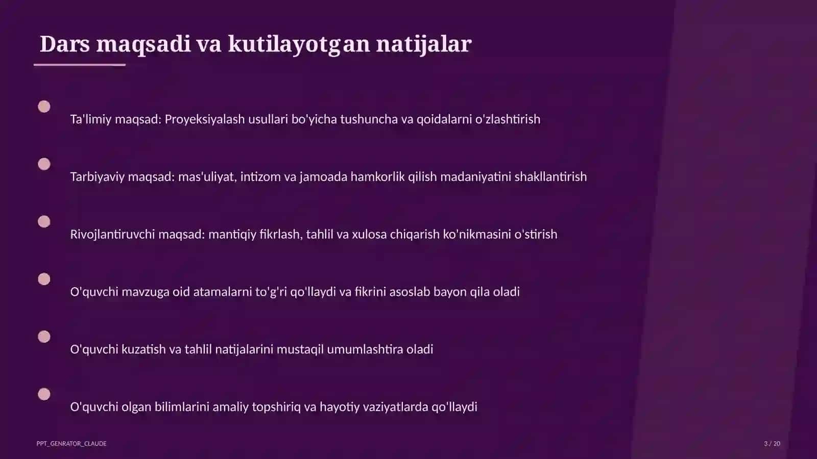 Proyeksiyalash usullari (8-sinf) 3