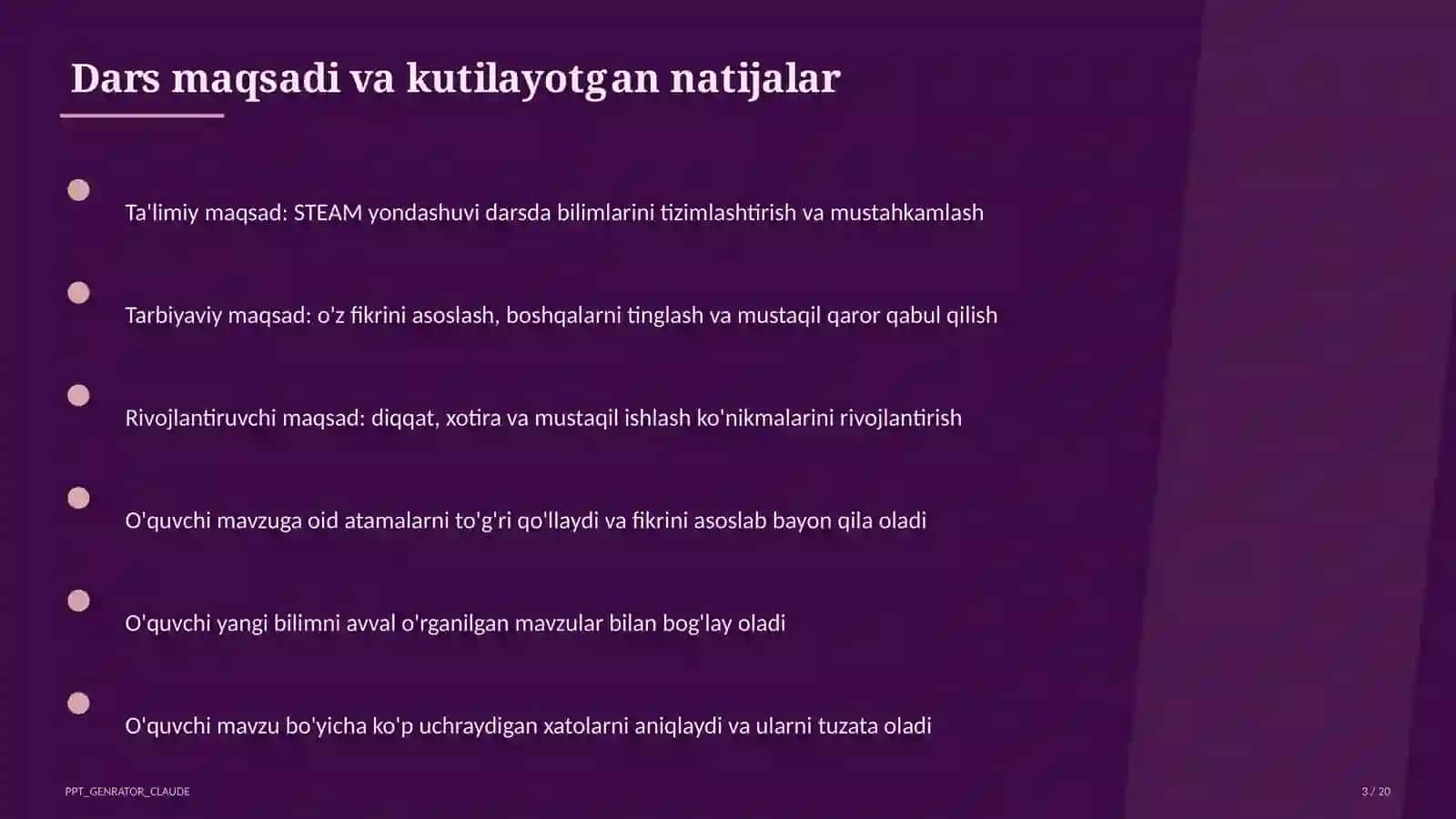 STEAM yondashuvi darsda 1