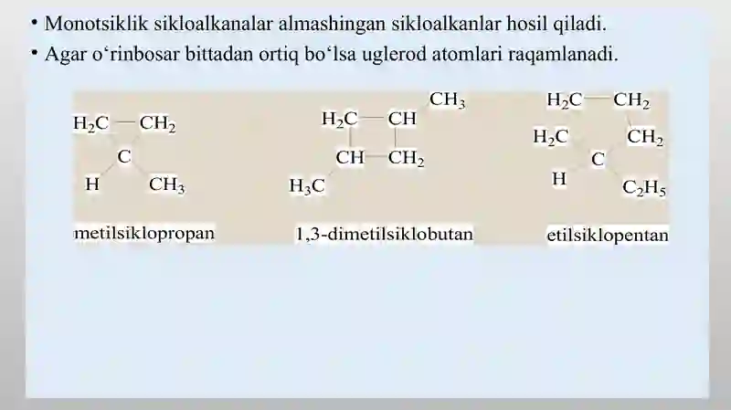 Alisiklik va geterosiklik birikmalar 3