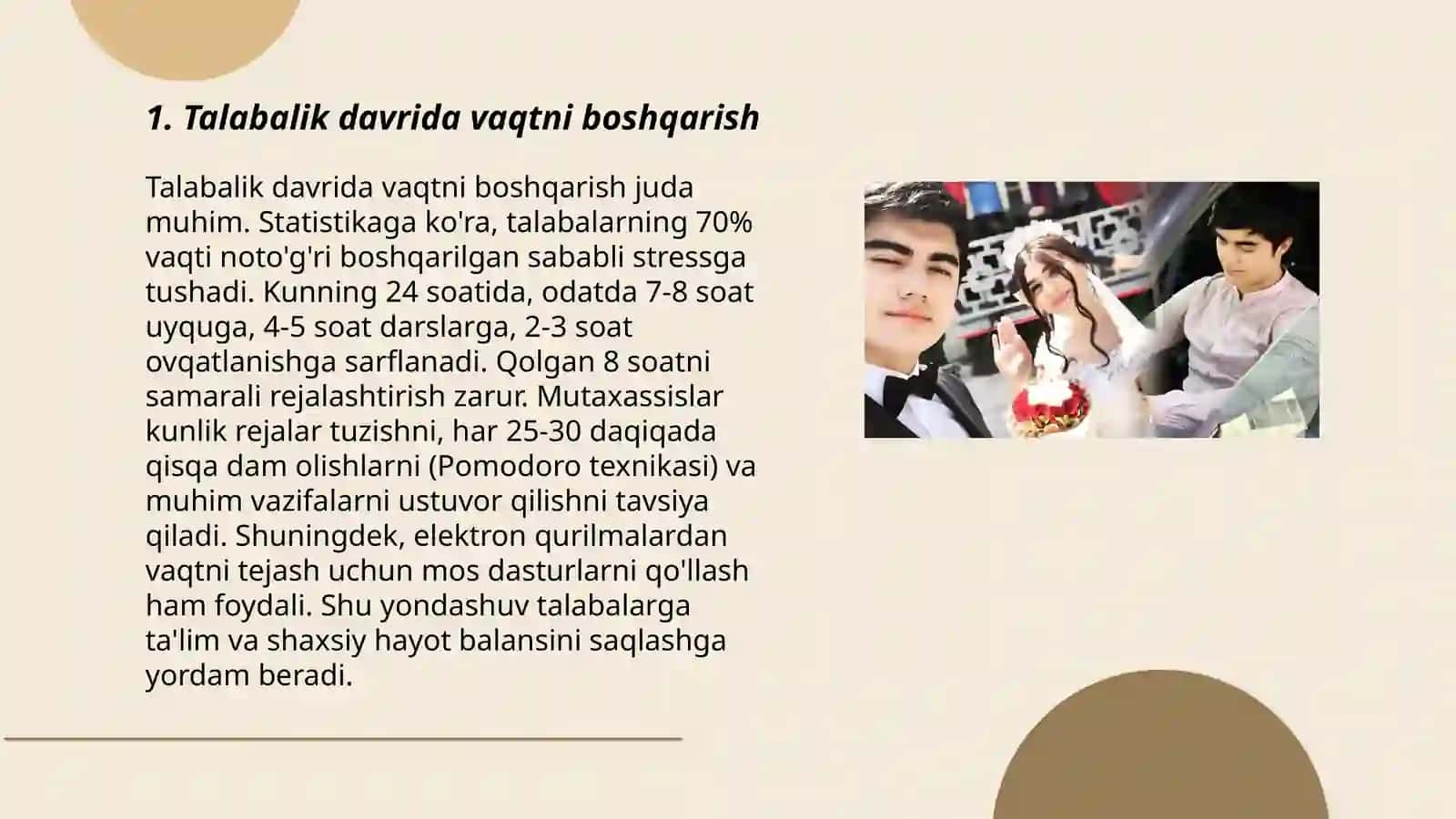 Talaba hayoti mavzu 3