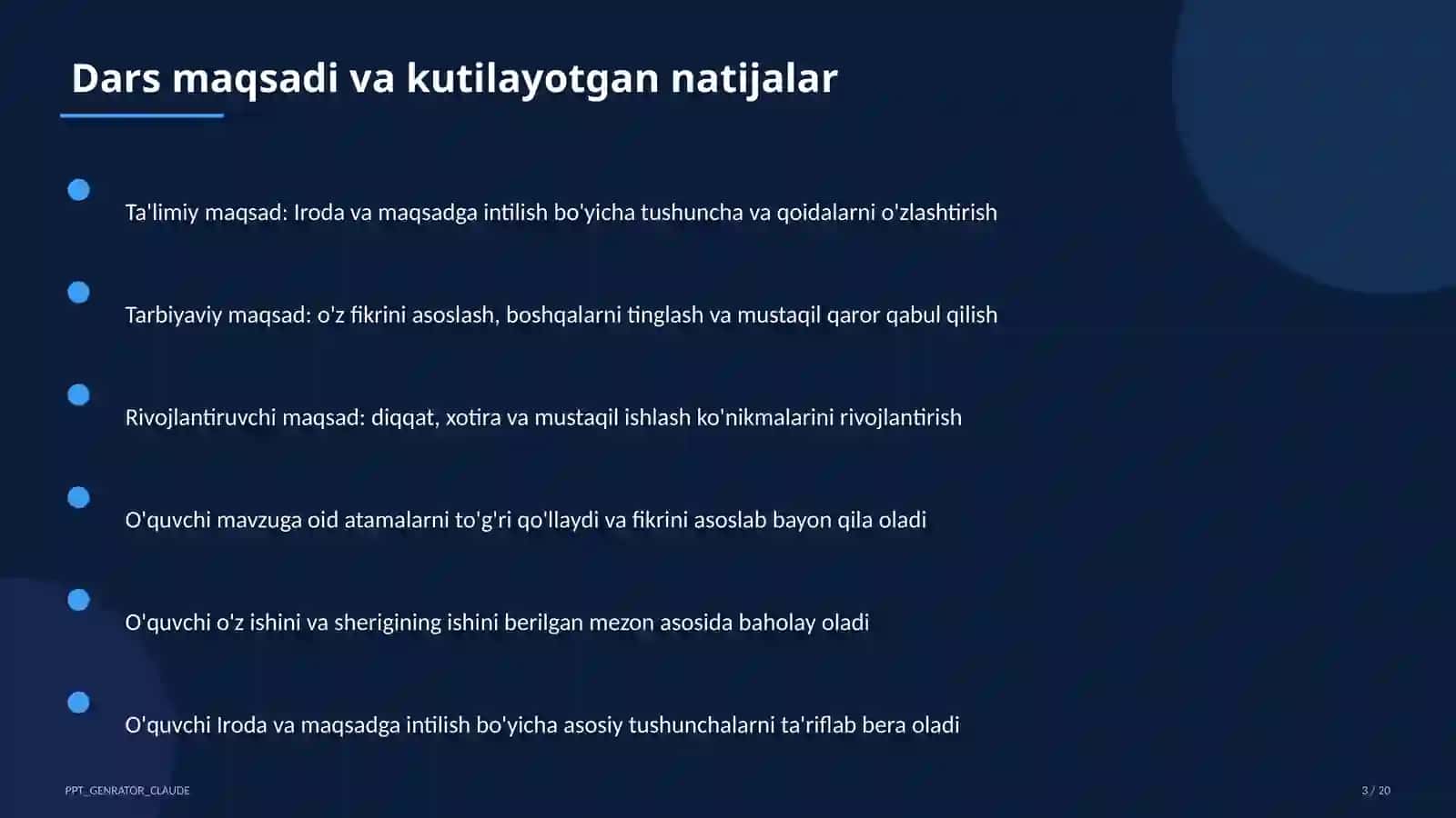 Iroda va maqsadga intilish (9-sinf) 3