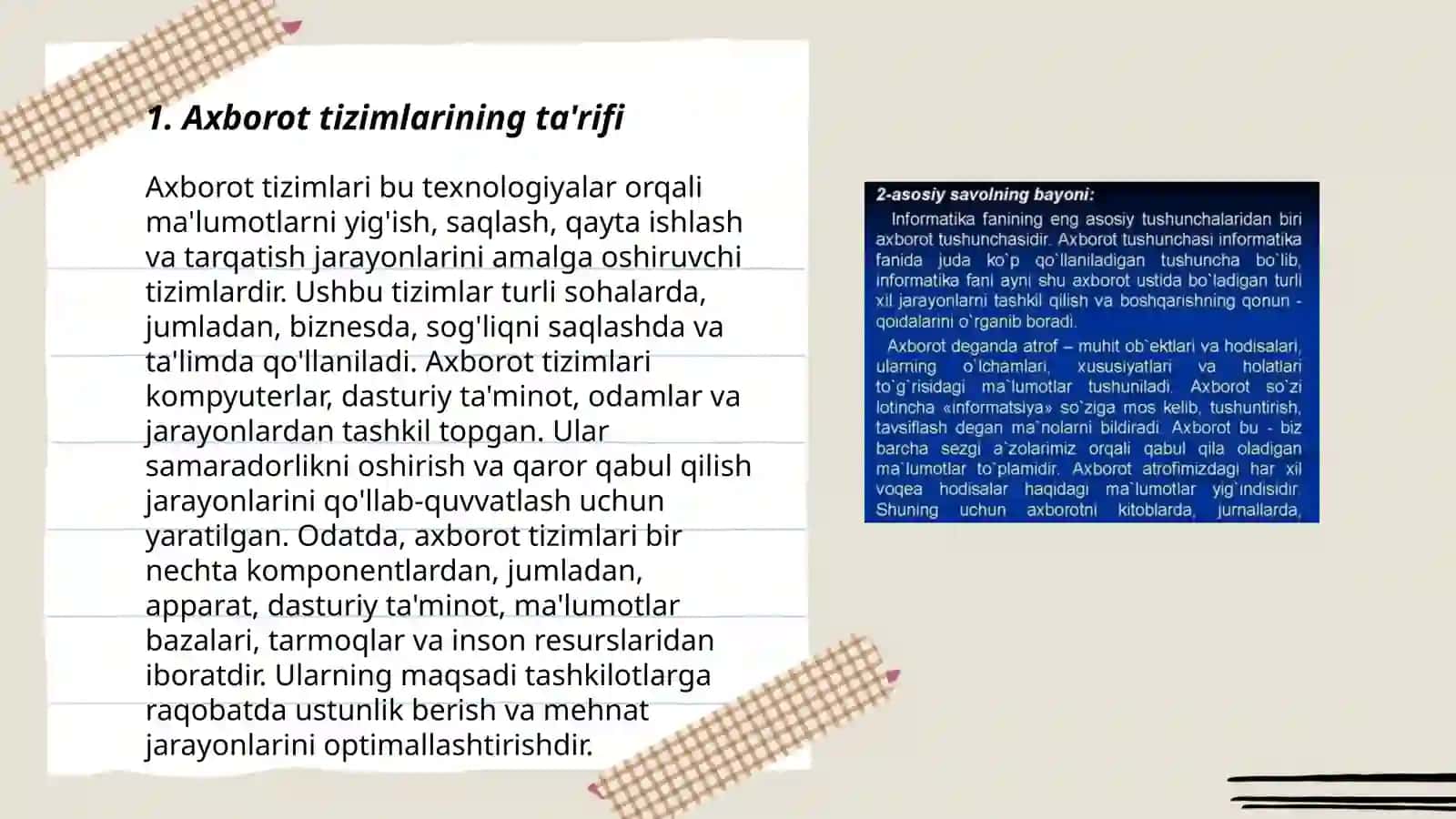 Axborot tizimlarining tushunchasi 3