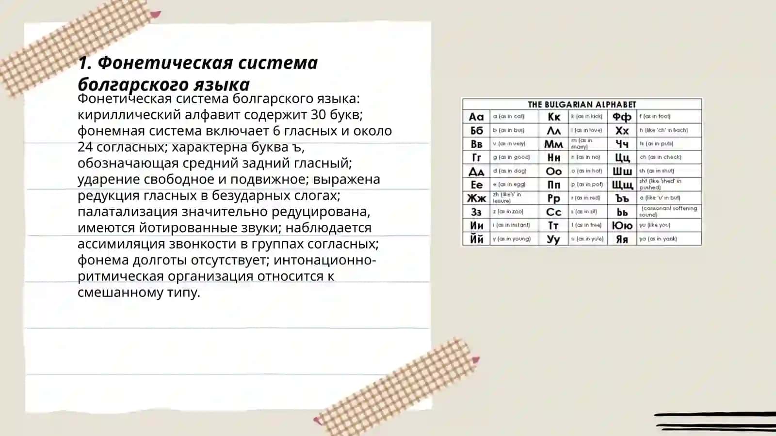 Болгарский язык Его фонетика и морфология 3
