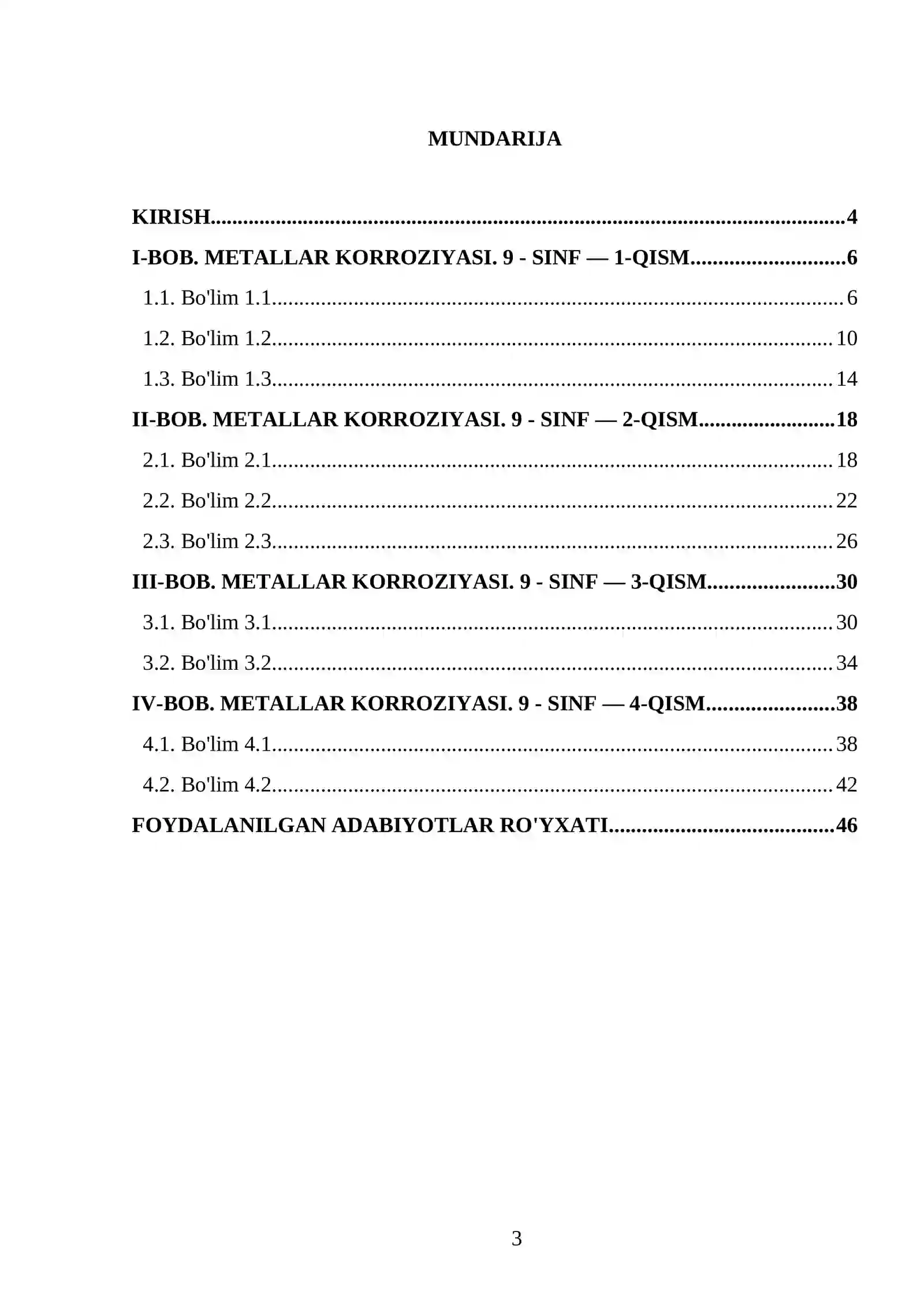 METALLAR KORROZIYASI. 9 - SINF 3