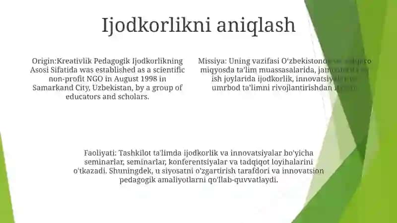 Kreativlik Pedagogik Ijodkorlikning Asosi Sifatida 3