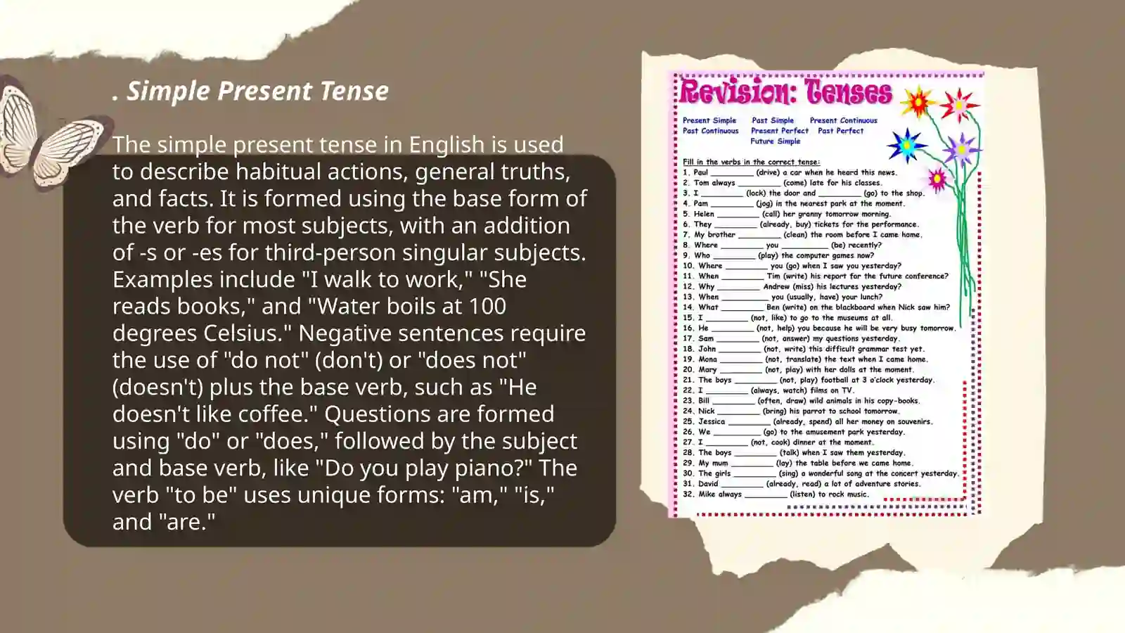 Simple tenses 3