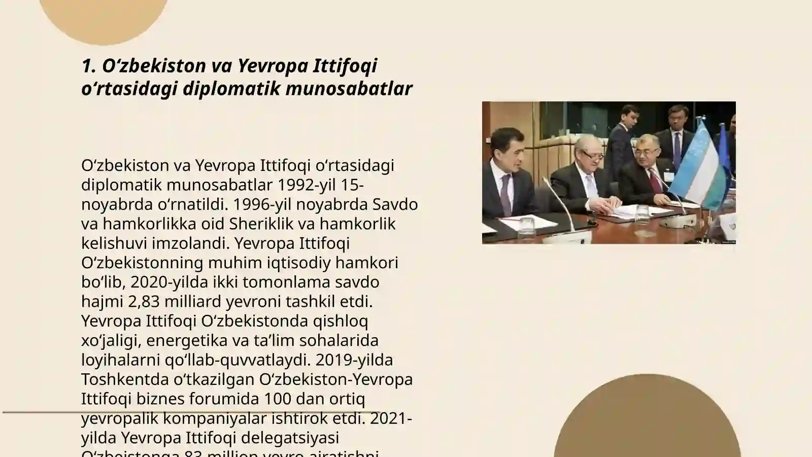 Oʻzbekiston va Yevropa Ittifoqi munosabatlari 3