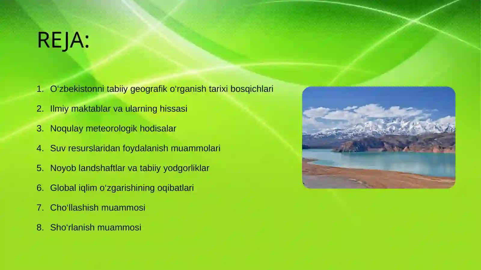 O‘ZBEKISTON TABIIY GEOGRAFIYASI VA EKOLOGIK MUAMMOLARI 3