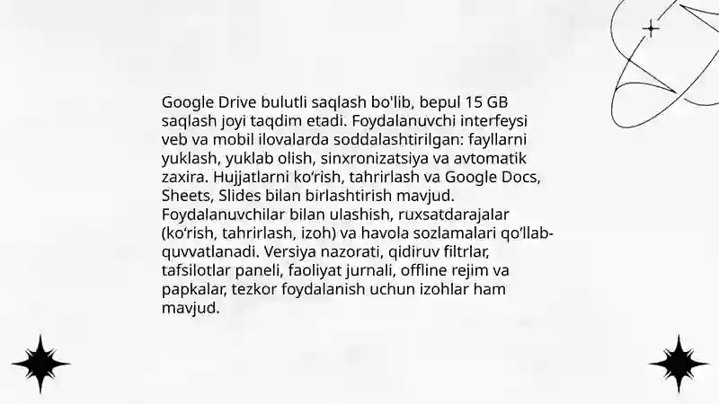 Google Drive bulutli saqlash 3