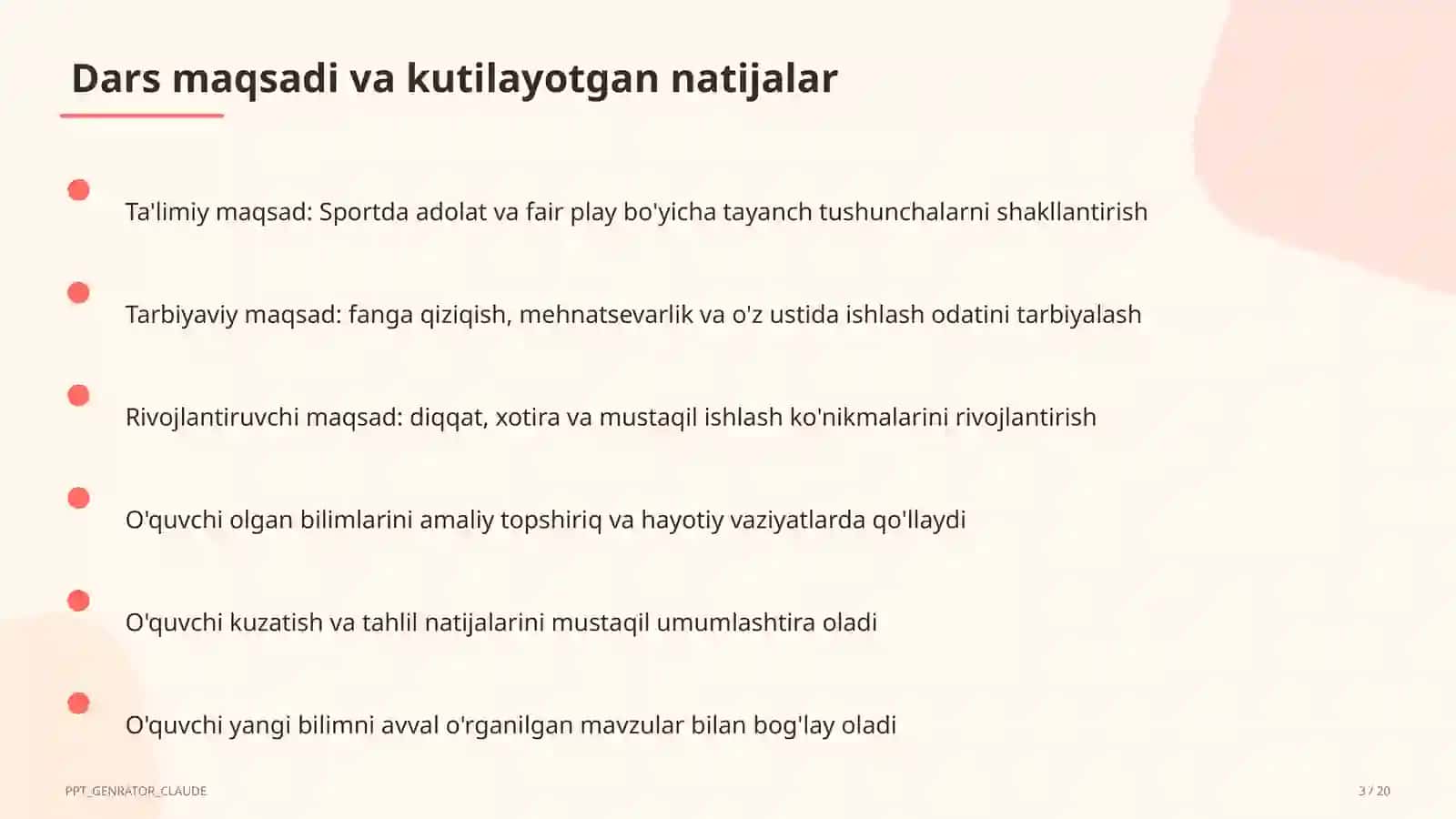 Sportda adolat va fair play (10-sinf) 3