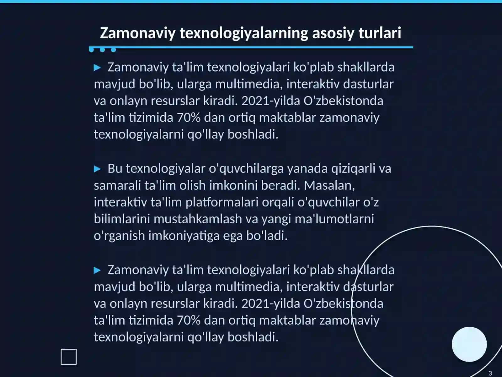 Zamonaviy ta'lim texnologiyalari 3