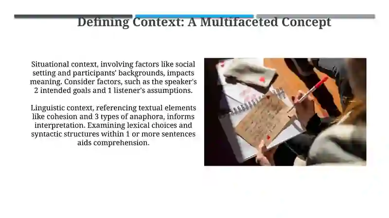 Context in a Text and Its PragmaticRole 3