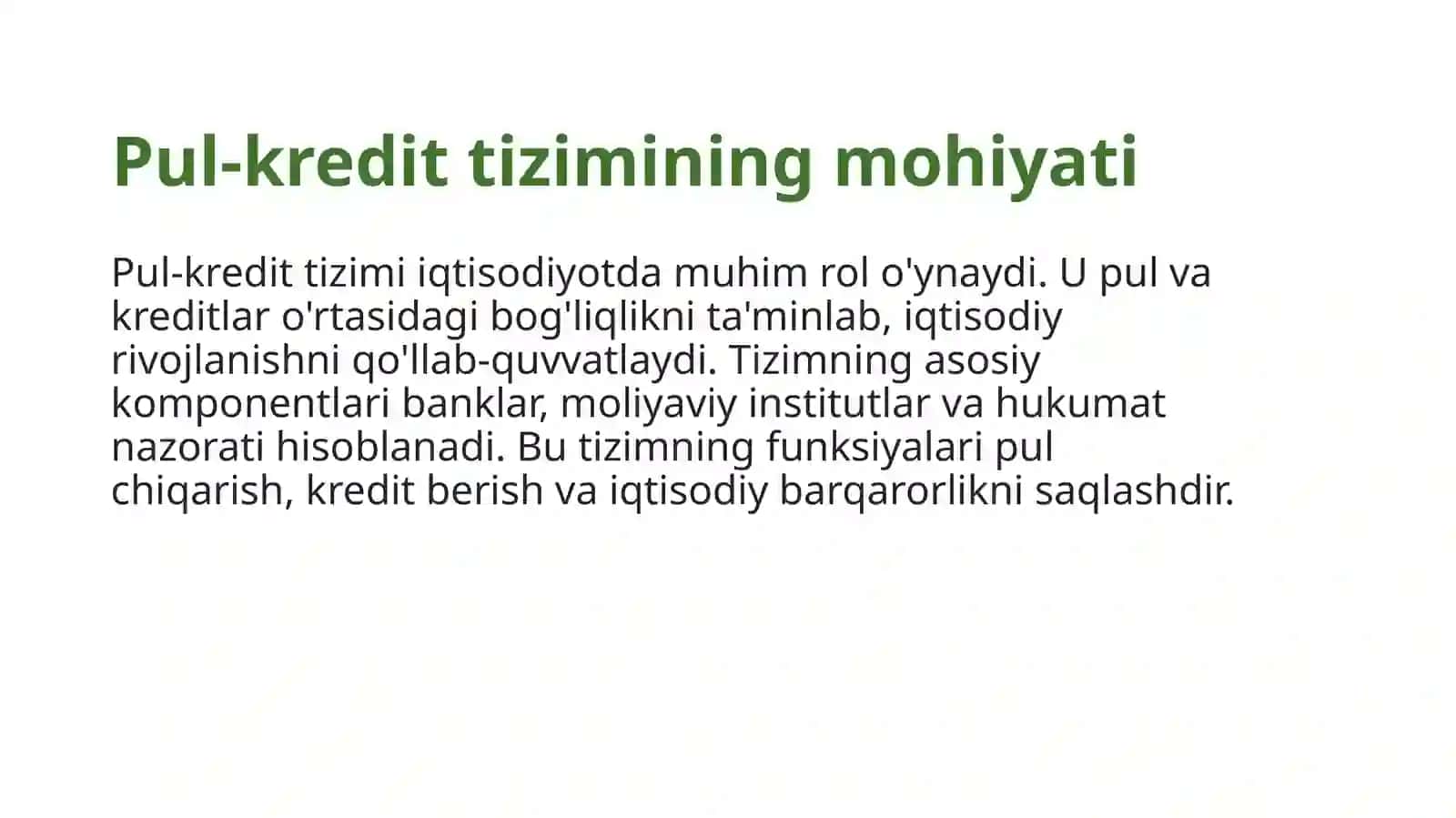 Pul kredit tizimi 3