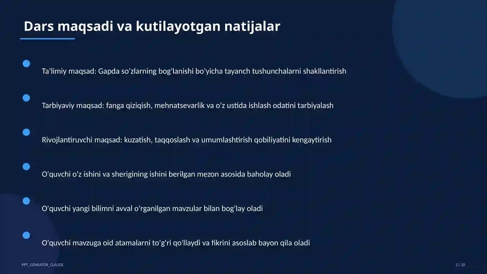 Gapda so'zlarning bog'lanishi (2-sinf) 3