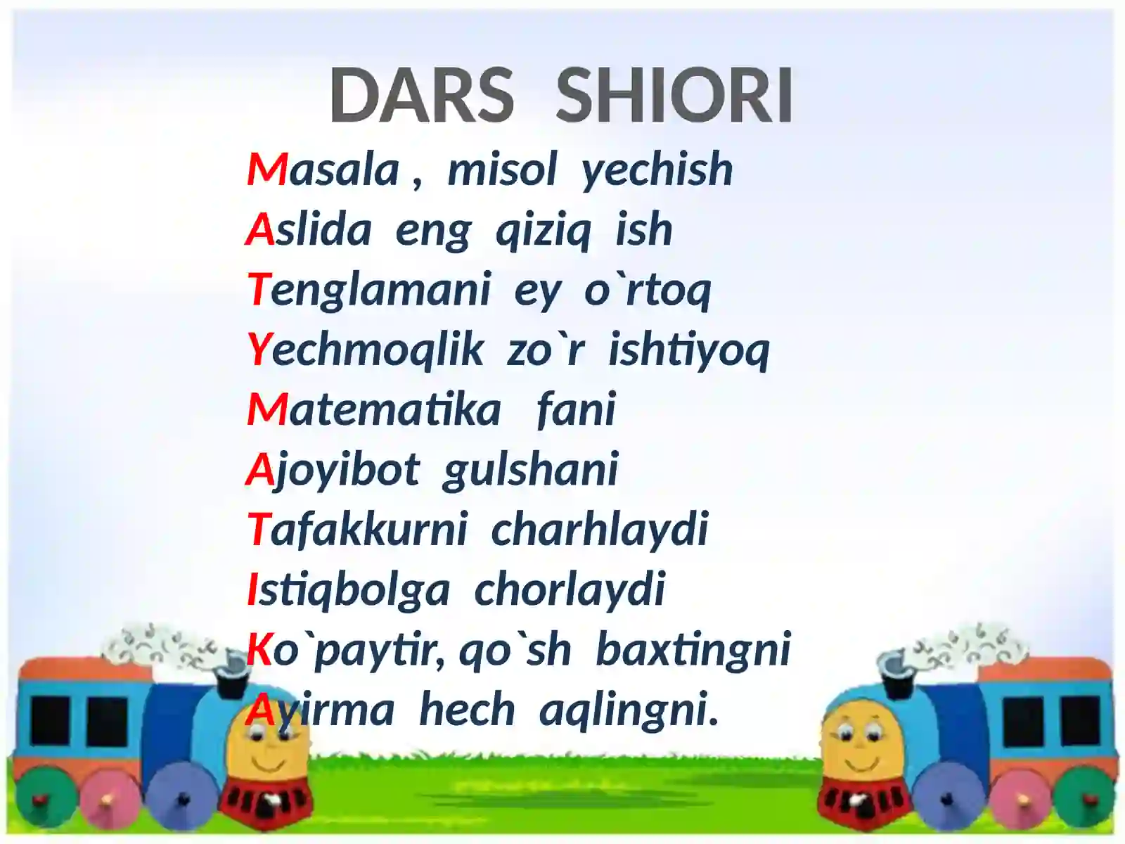 HARAKATGA DOIR MASALALARNI YECHISH 3