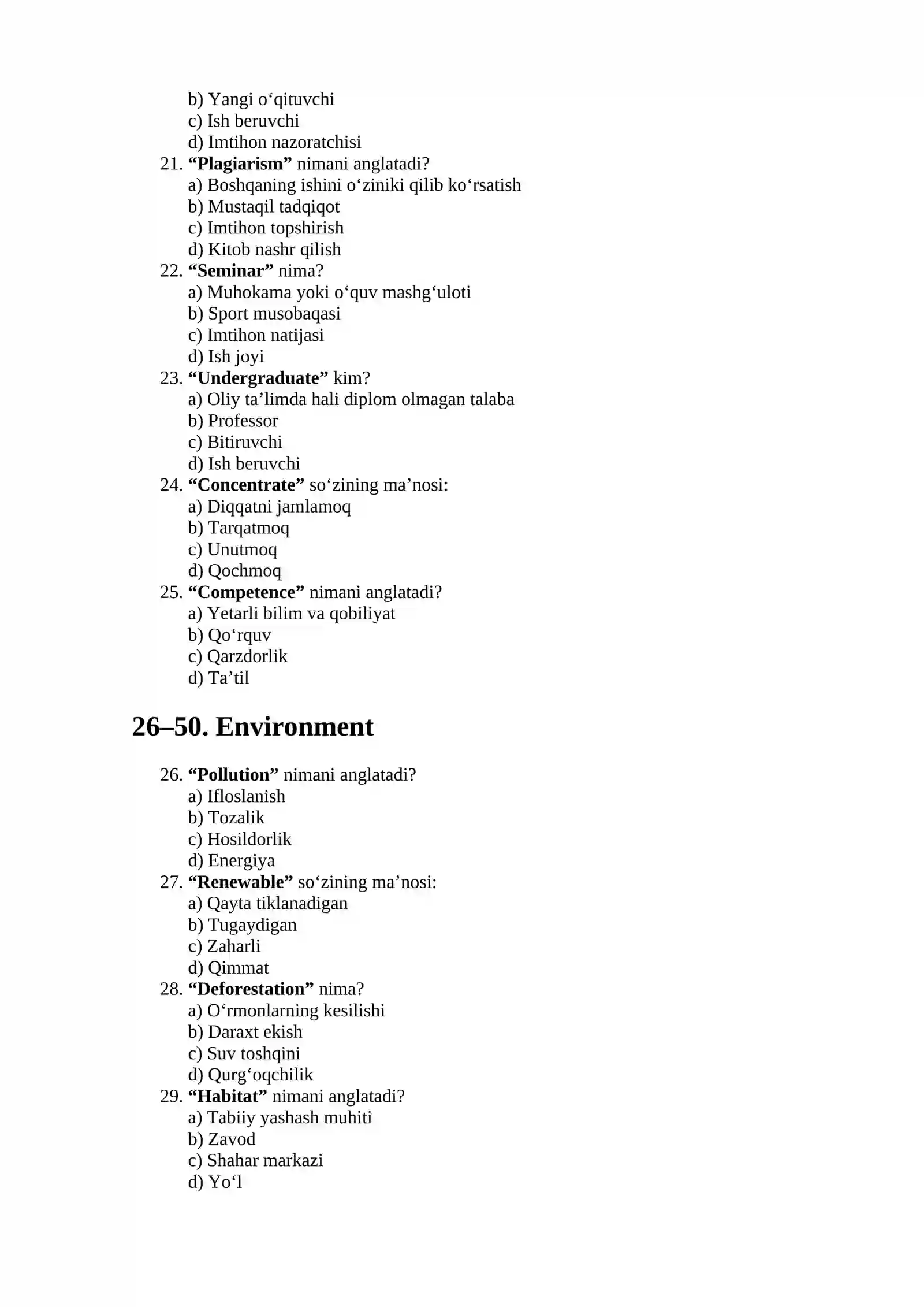 IELTS VOCABULARY — 200 _ TA TEST 3
