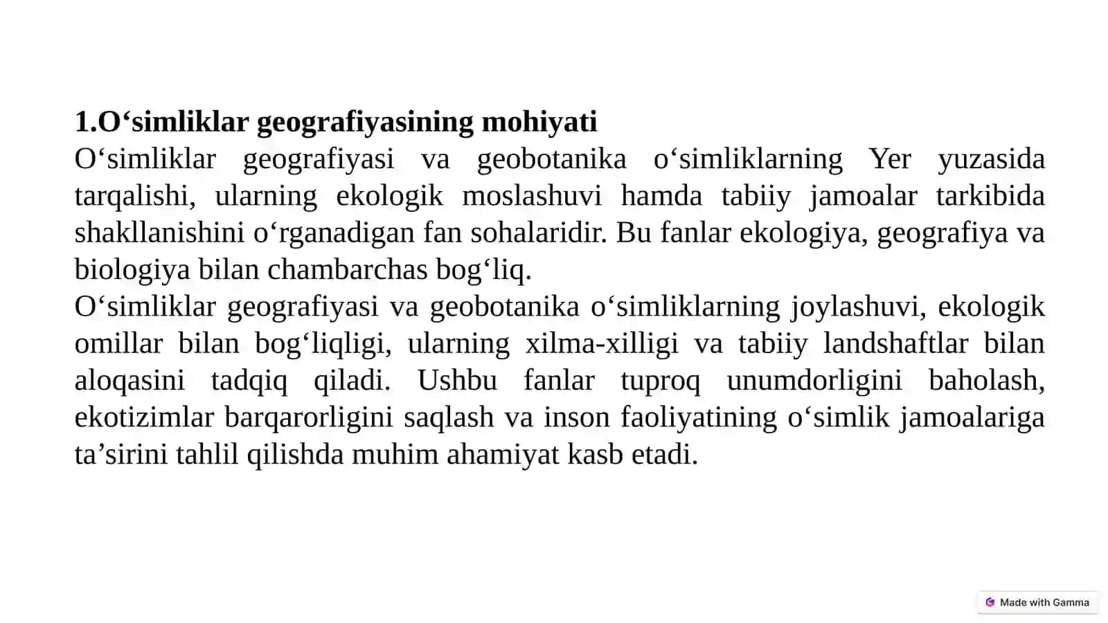 Oʻsimliklar geografiyasi va geobotanikasi 3