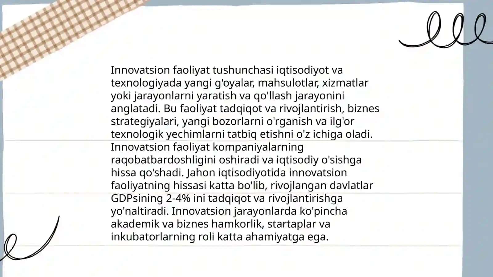 Innovatsion faoliyatni davlat tomonidan tartibga solinishi 3