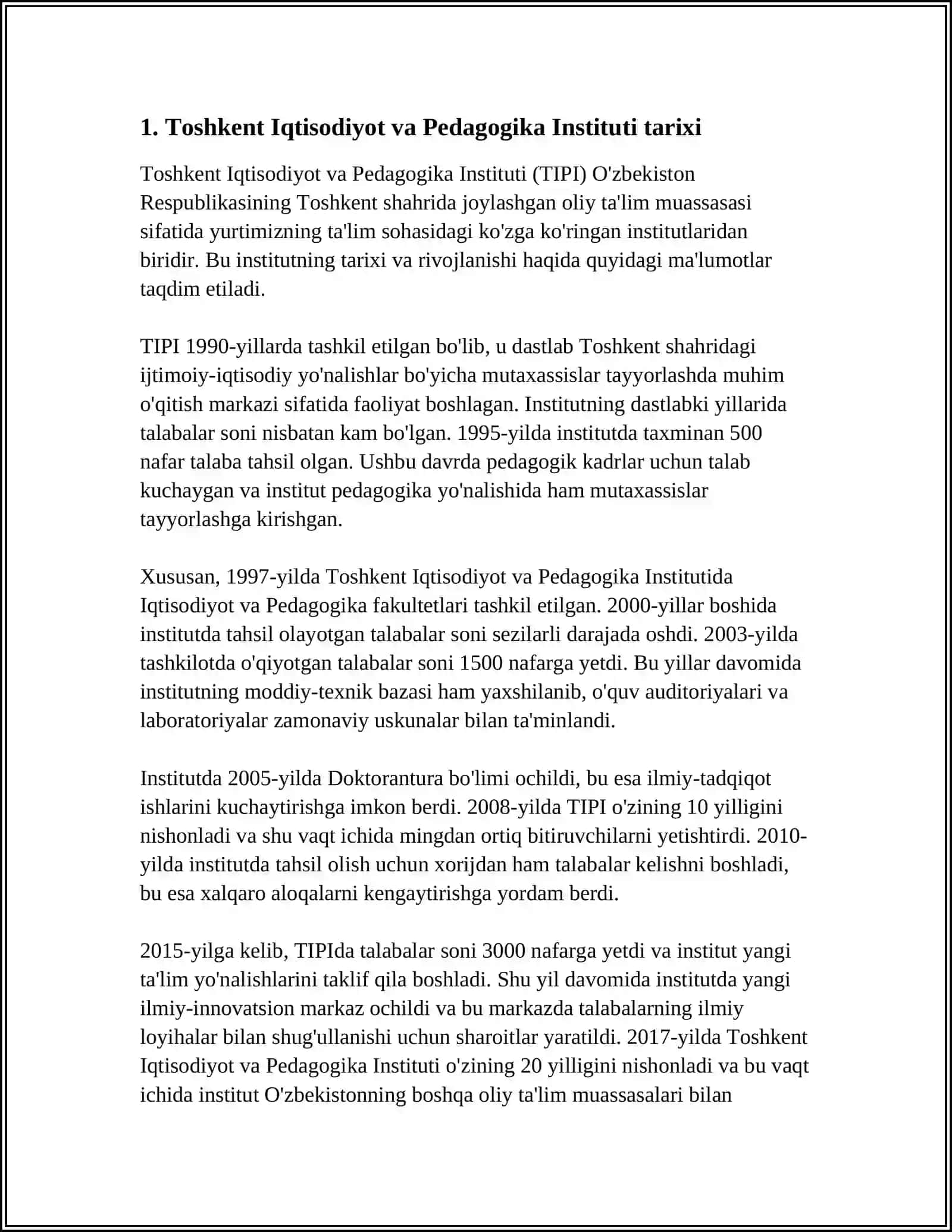 Toshkent Iqtisodiyot va Pedagogika Instituti 3
