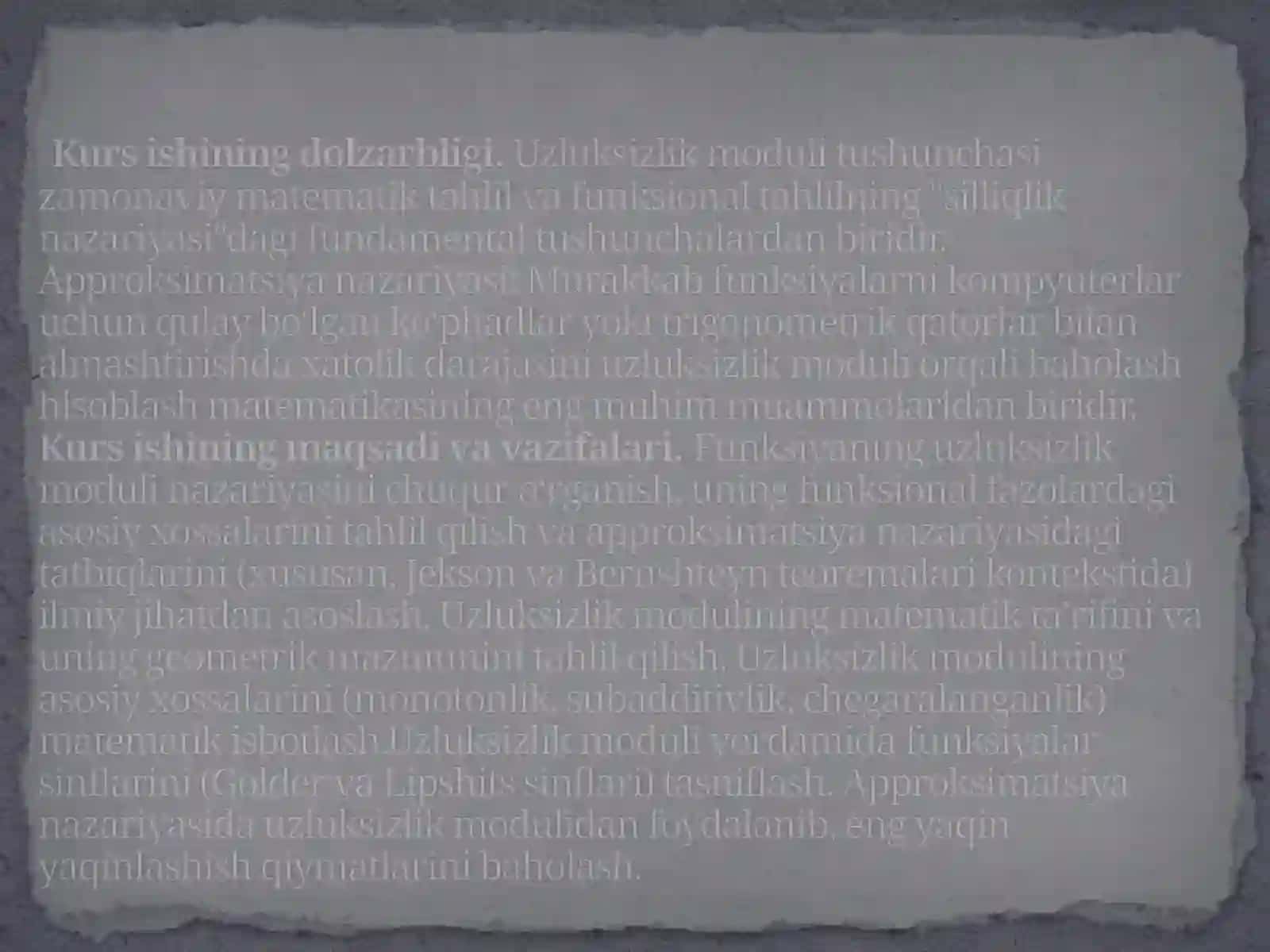 Funksiyaning Uzluksizlik Moduli 3