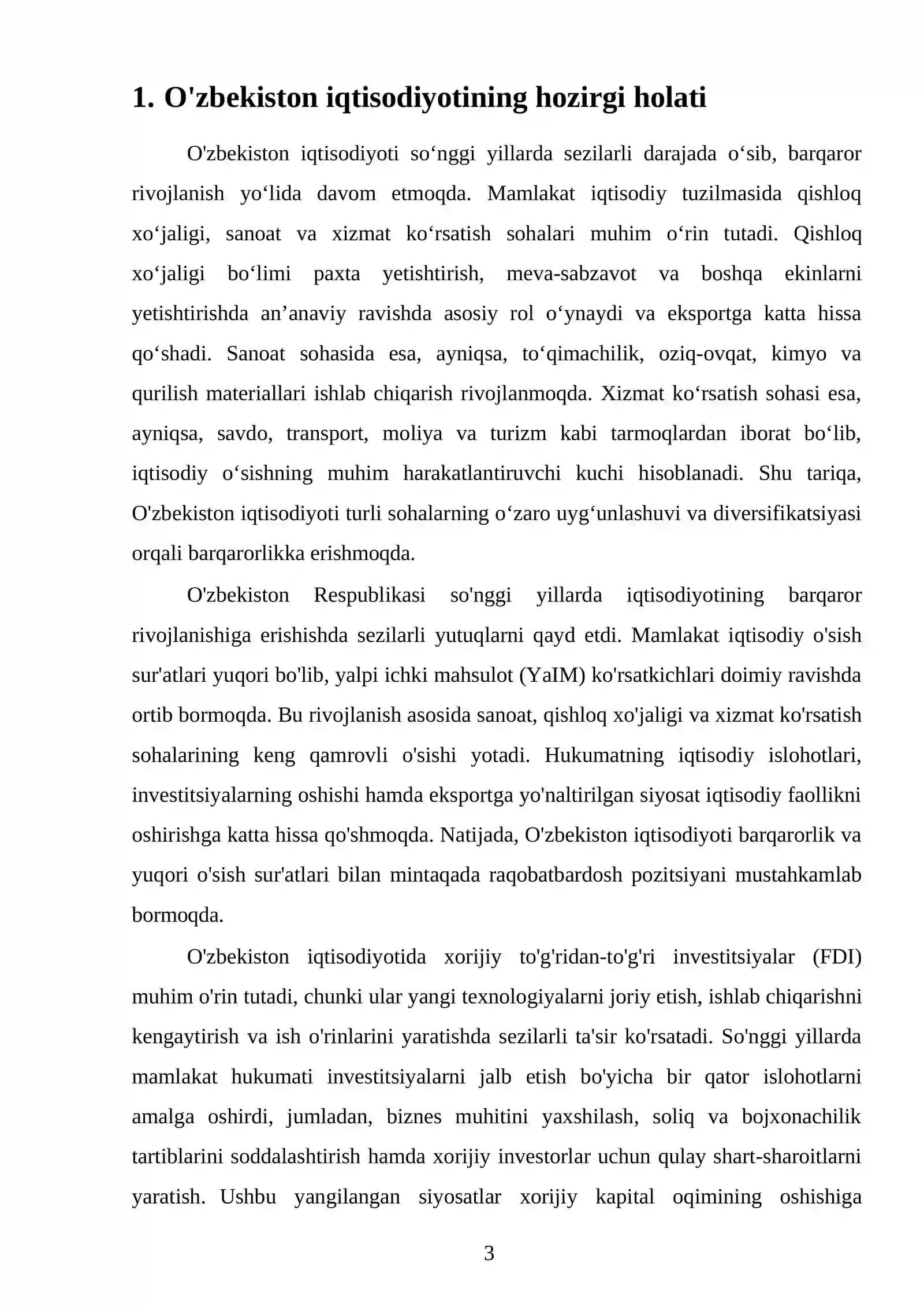 O'zbekiston Respublikasi iqtisodiyotini barkaror rivojlantirish tendensiyalari 3