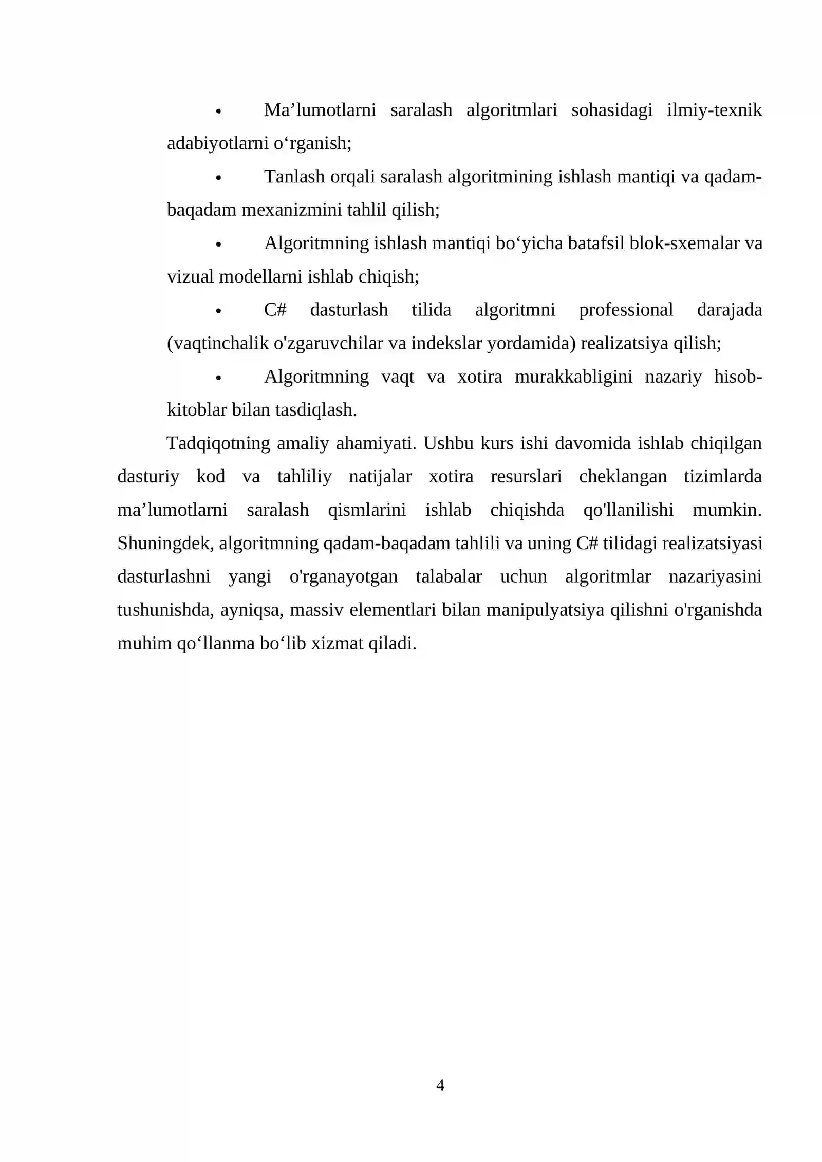 Tanlash orqali saralash (Selection sort) algoritmi 3