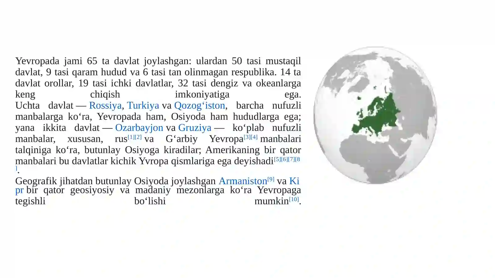 Yevropa xalqlari etnologiyasi; Osiyo va Afrika xalqlari etnologiyasi 3