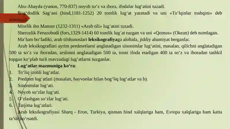 O‘rtaasrlarda Arab tilshunosligi 3