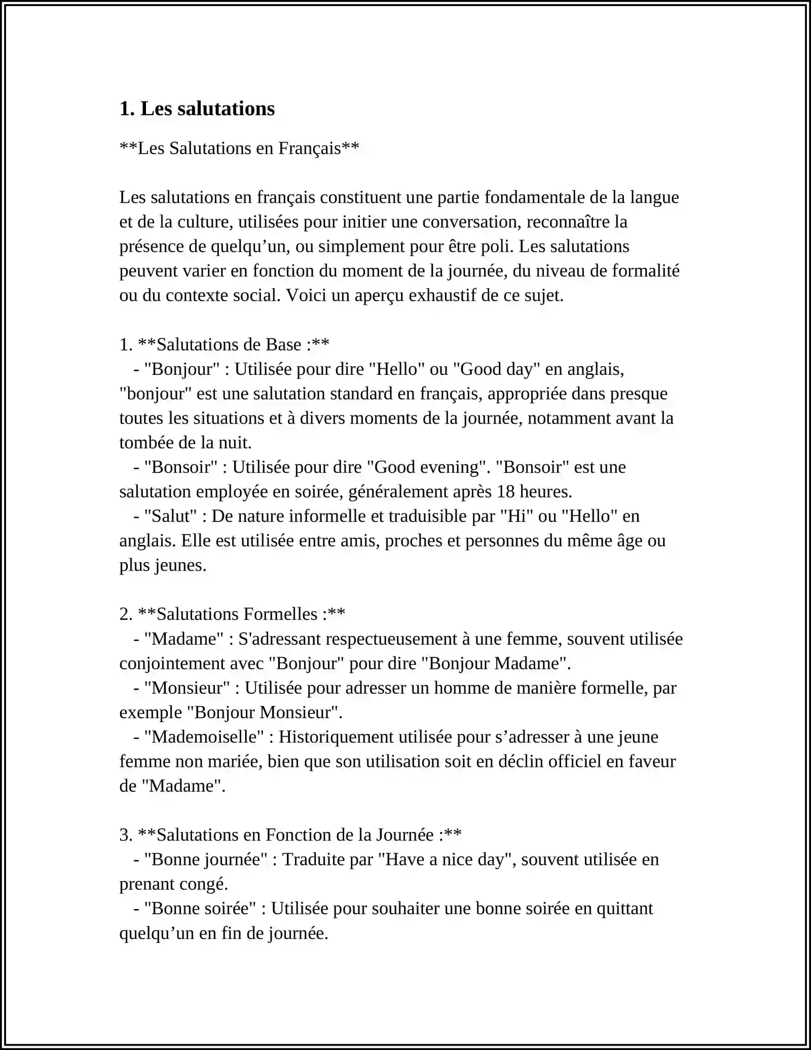 LES EXPRESSIONS DE LA LEÇON 3