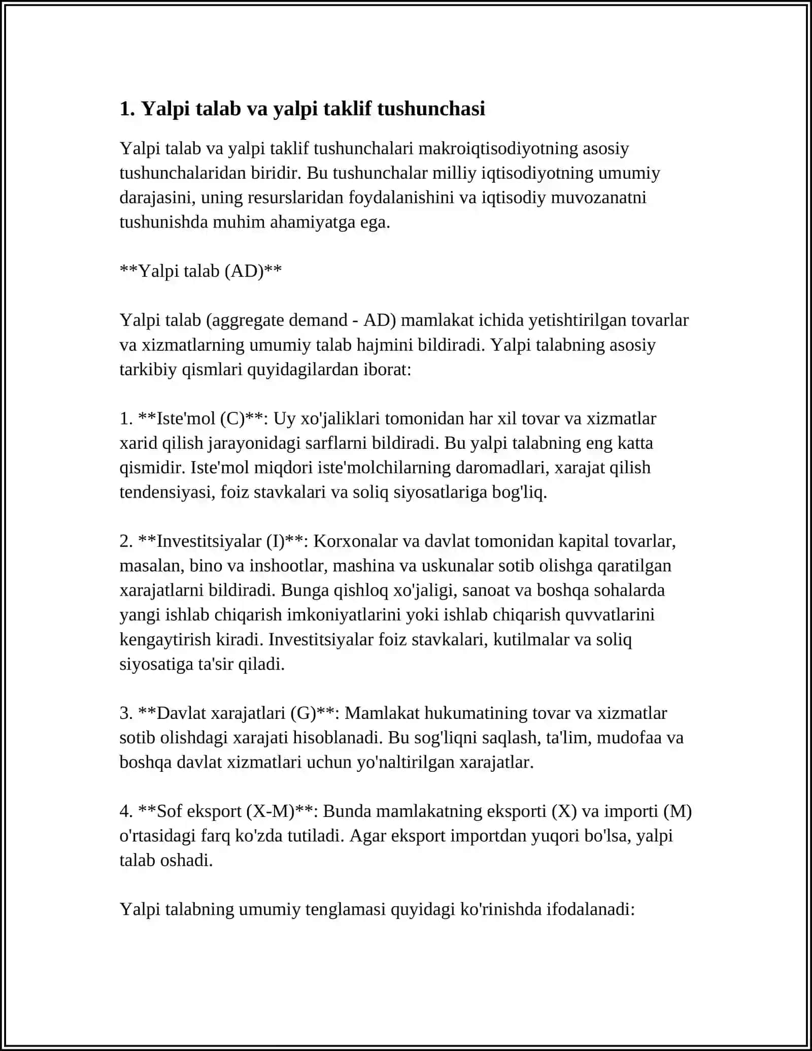 Yalpi talab va yalpi taklif 3