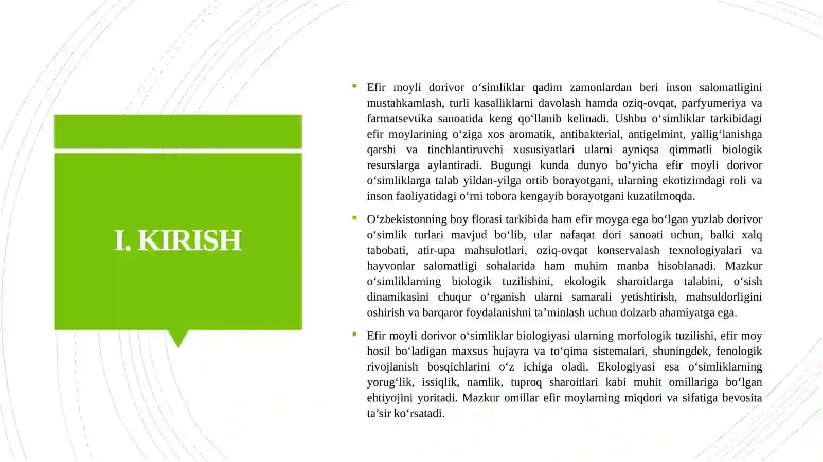 EFIR MOYLI DORIVOR O‘SIMLIKLAR BIOLOGIYASI VA EKALOGIYASI 3