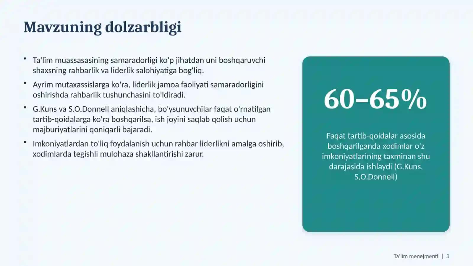 RAHBAR VA LIDER TUSHUNCHASI 3