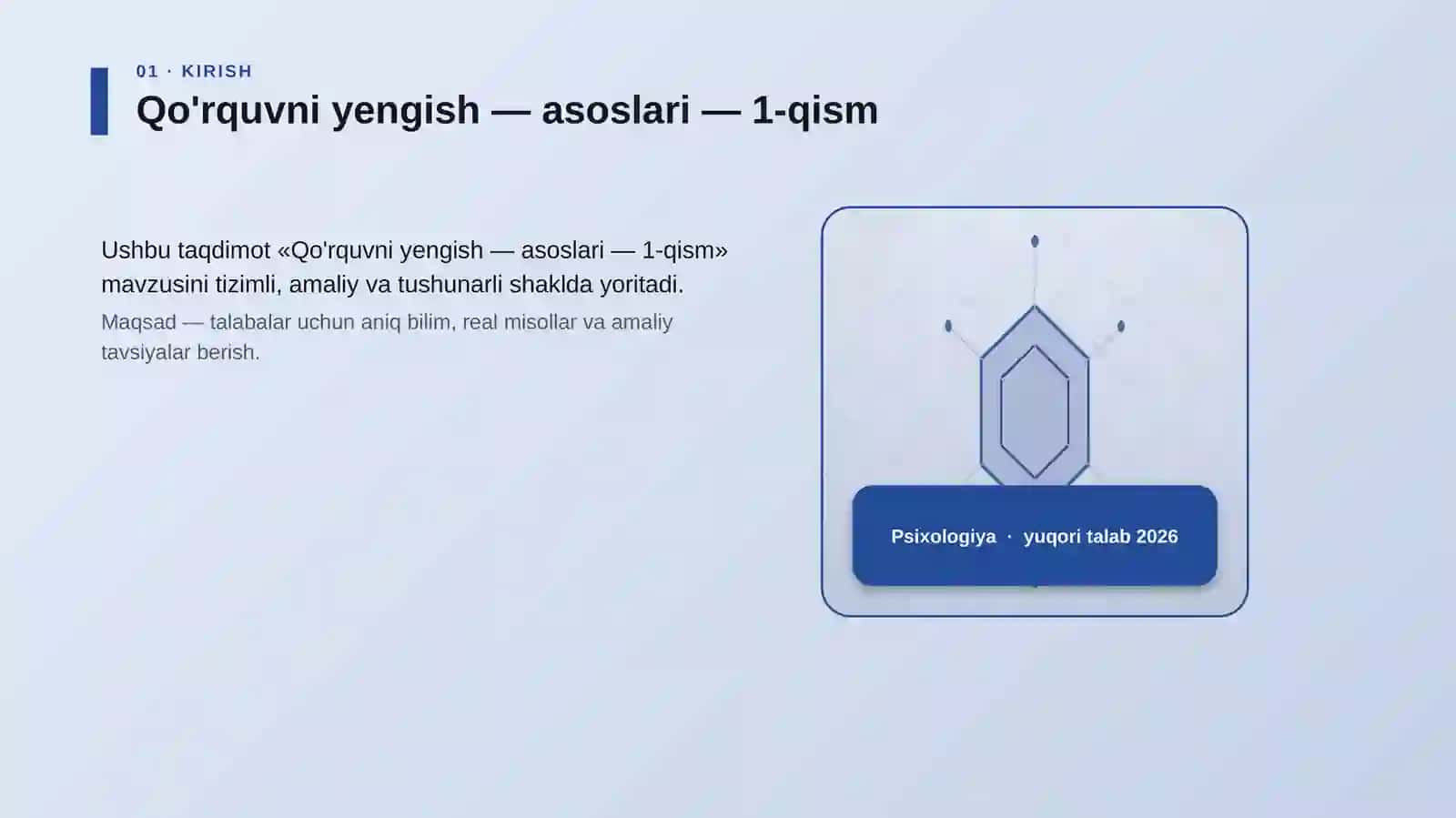 Qo'rquvni yengish — asoslari — 1-qism 3