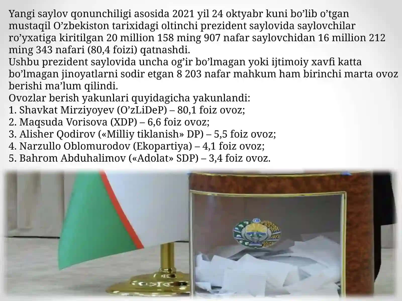 Prezidentsh.M.Mirziyoyev Rahbarligida Xalqchil va Insonparvardavlat qurish yo‘lidagi islohotlarning samaradorligi 3