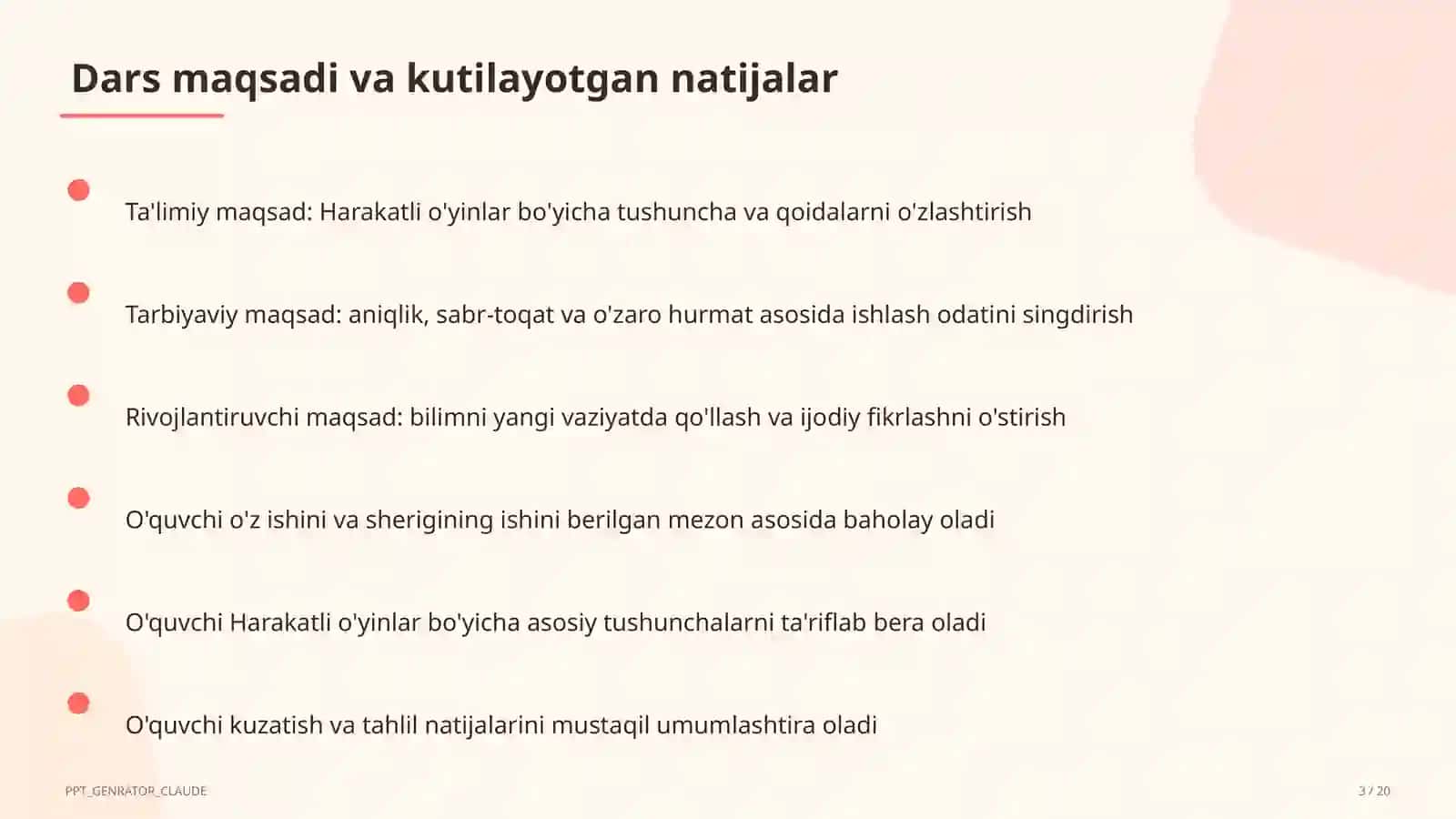 Harakatli o'yinlar (1-sinf) 3