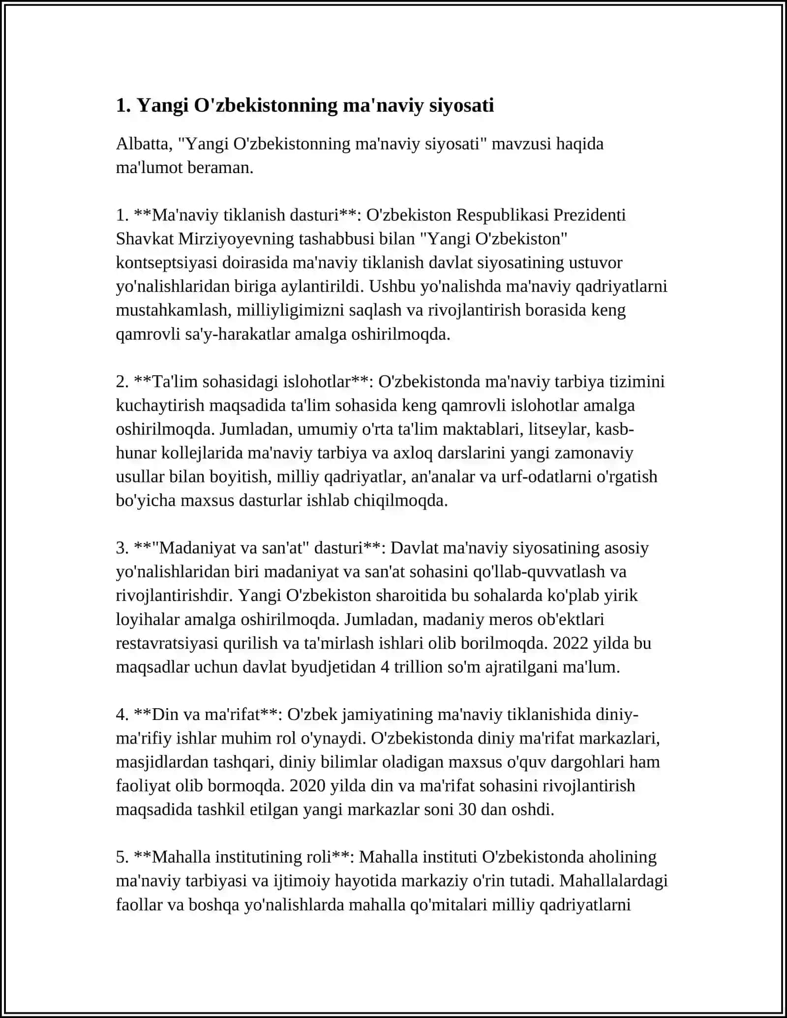 Ma'naviy tiklanish dasturi va ta'lim sohasidagi islohotlar 3