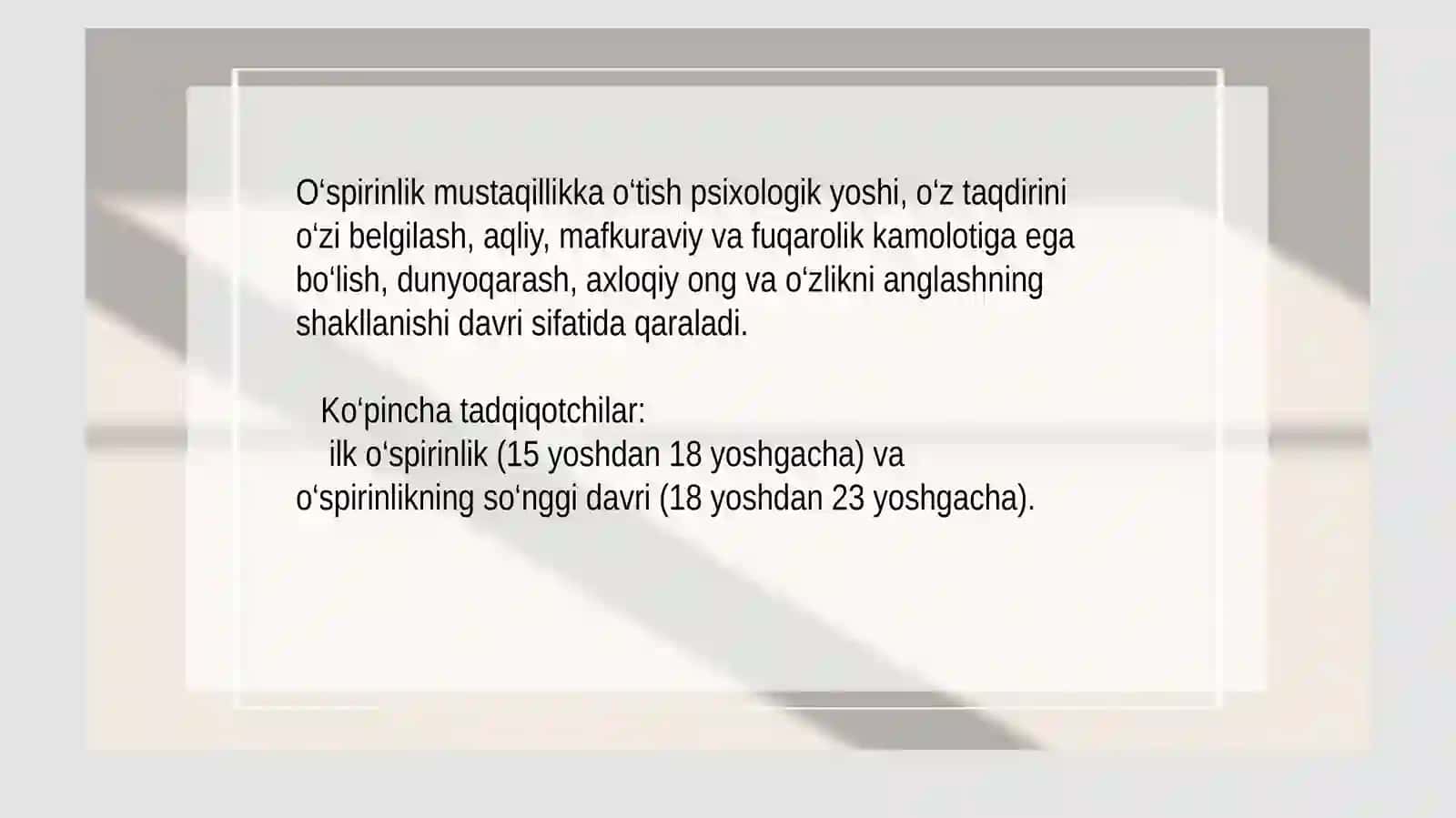 O‘spirinlikdavrining psixologik tavsifi 3