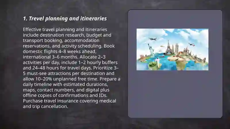 Trevel Planning and Itineraries 3