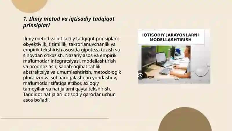 Iqtisodiy jarayonlarni ilmiy bilish usullari 3