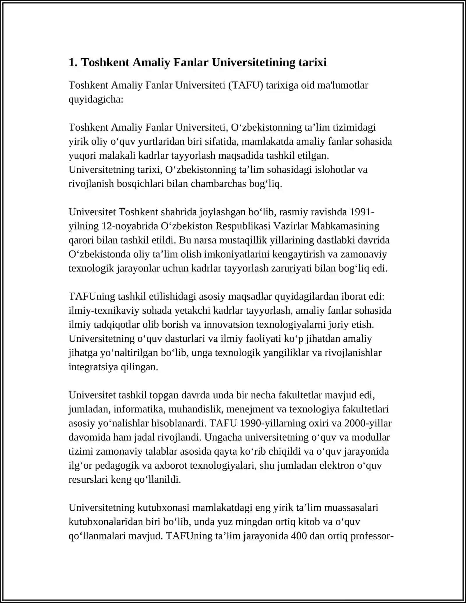 Toshkent Amaliy Fanlar Universiteti 3