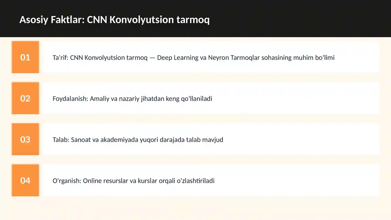 CNN Konvolyutsion tarmoq 3