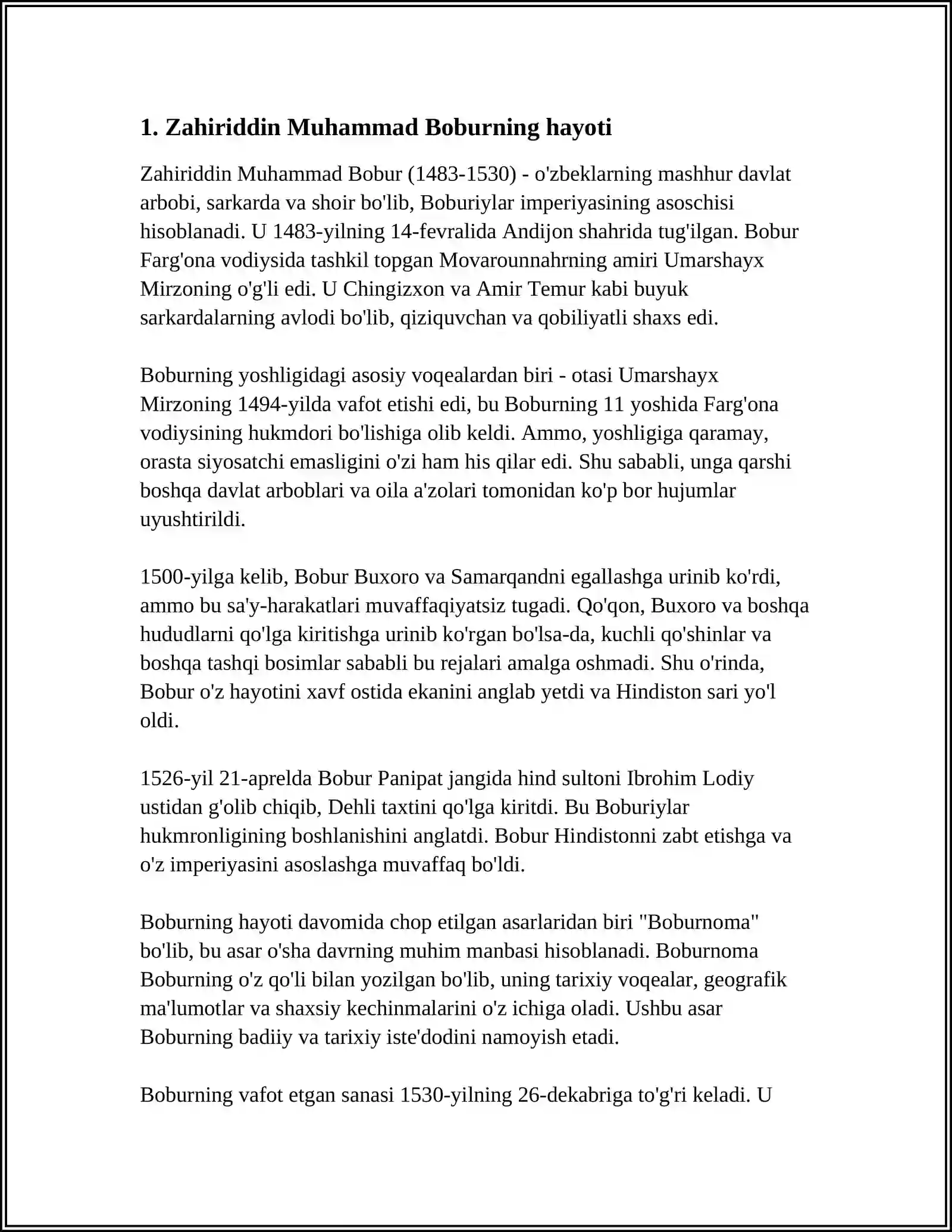 ZAHIRIDDIN MUHAMMAD BOBUR 3