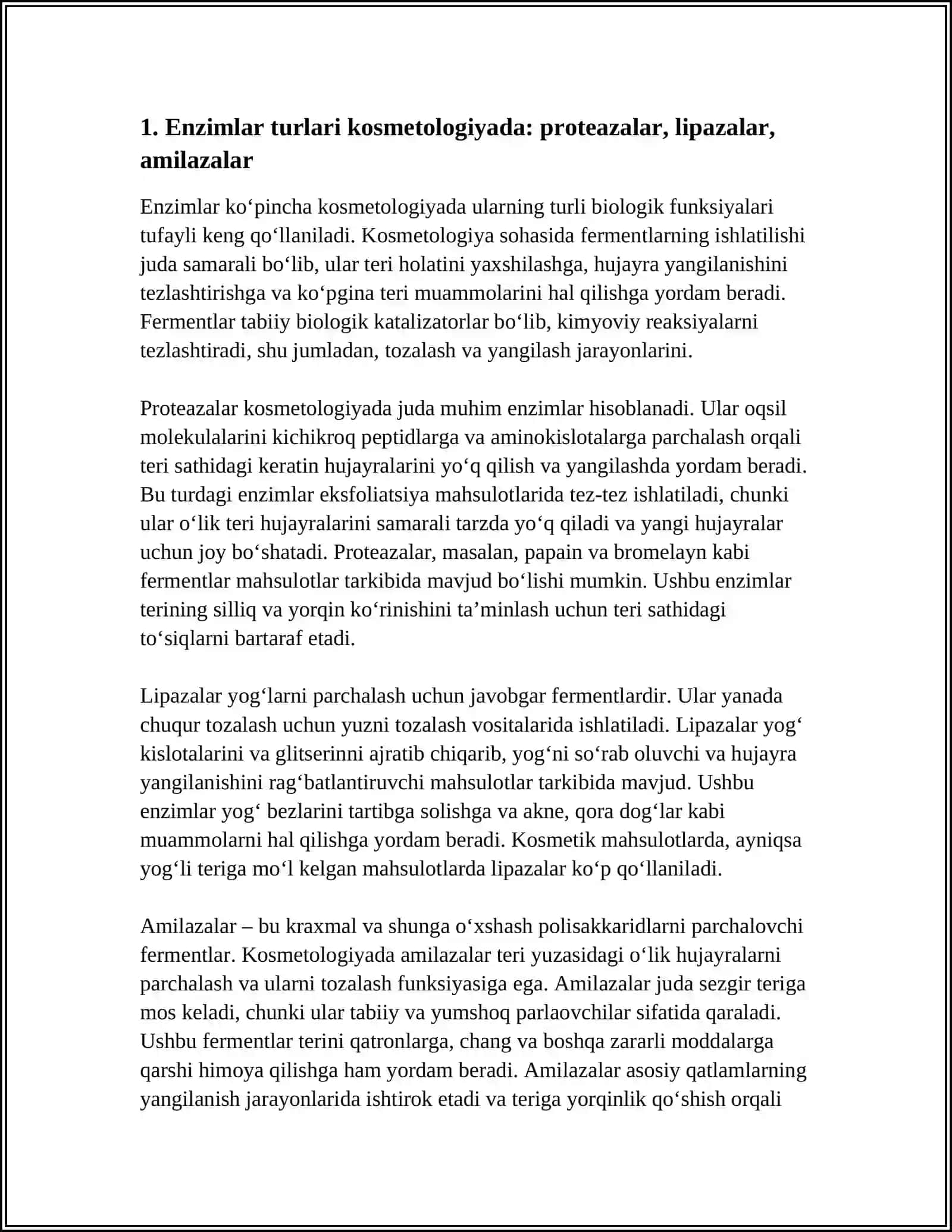 KOSMETOLOGIYA SOHASIDA FERMENTLARNING ISHLATILISHI 3