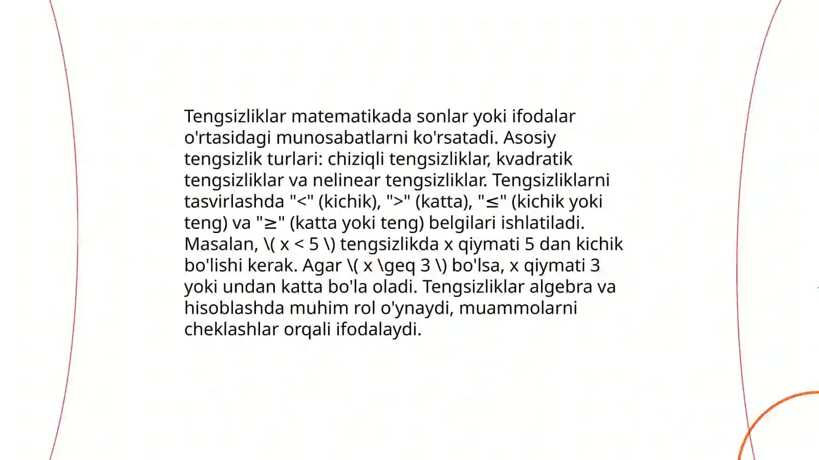Nochiziqli tengsizliklar 3
