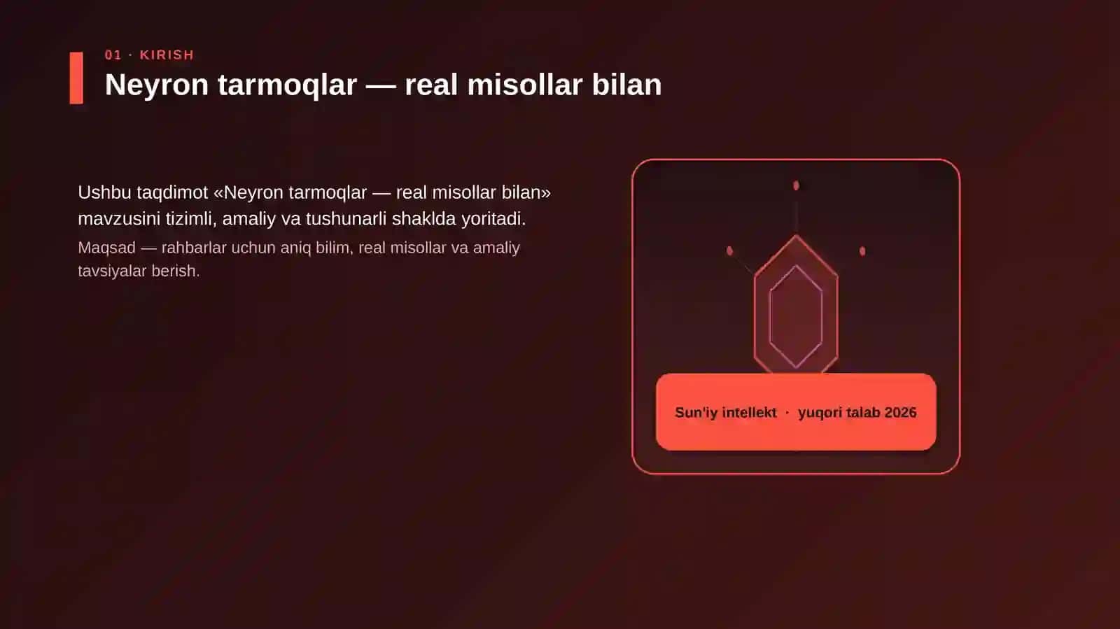 Neyron tarmoqlar — real misollar bilan 3
