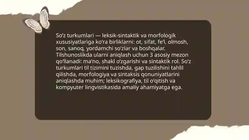 Ona tilida soʻz turkumlari va ularni ajratish tamoyillari haqida umumiy maʼlumot 3