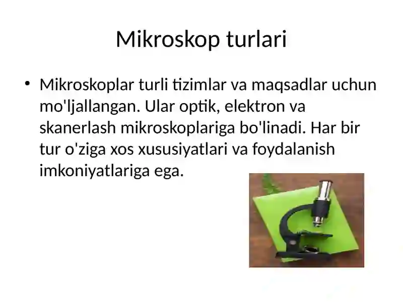 Mikroskop bilan ishlash: Vaqtinchalik preparat tayyorlash usullari va tajribalar 3