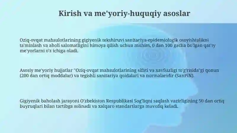 Oziq ovqat mahsulotlarining gigiyenik tekshirish ekspertizasi 3