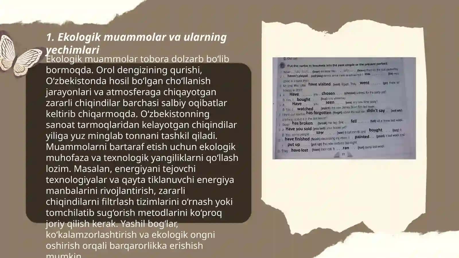 Ekologiya asoslariga oid masala va mashqlar yechish 3